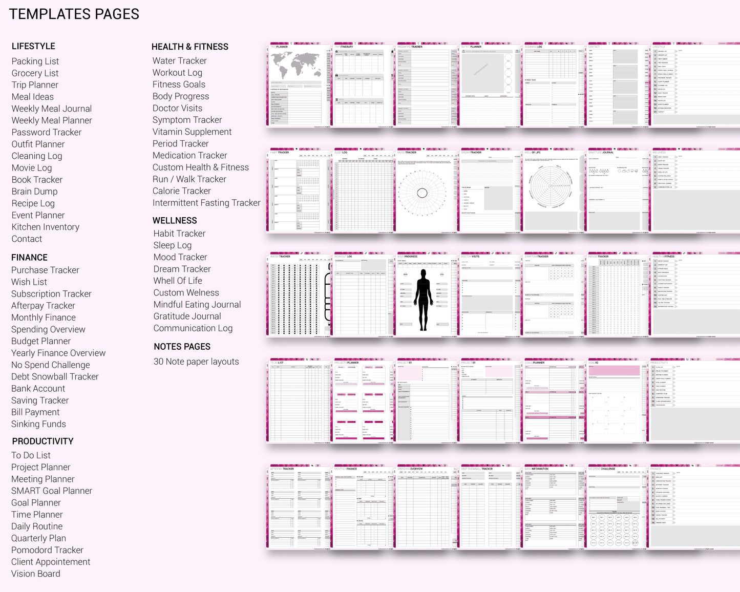 Digital Planner 2024 2025 2026 & Undated No spread | Goodnotes, iPad, Notability | Daily, Weekly, Monthly Planner | Digital Stickers & Calenda