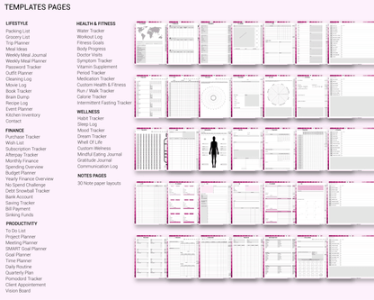 Digital Planner 2024 2025 2026 & Undated No spread | Goodnotes, iPad, Notability | Daily, Weekly, Monthly Planner | Digital Stickers & Calenda