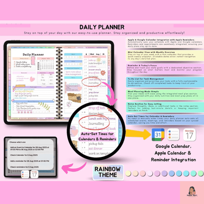 All-in-One Digital Planner 2025,2026,2027, Digital Journal, Weekly, Daily Planner, Monthly.