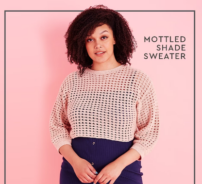 Mottled Shade Sweater - Jumper Crochet Pattern For Women